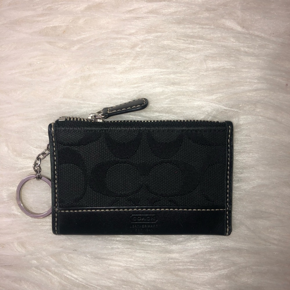 Black Coach Card Holder / Change Purse